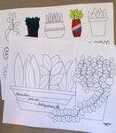 Funny Plant Lover Coloring Pages (4 pages) - Snuggle Fuel
