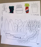 Funny Plant Lover Coloring Pages (4 pages) - Snuggle Fuel