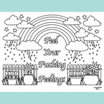 Feel Your Fucking Feelings ~ Digital Download Coloring Page